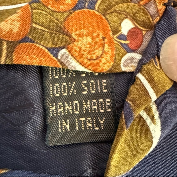 Valentino Cravatte Italy Fall RARE Cornucopia Luxury 100%‎ Silk Tie Art Nouveau - Picture 8 of 9